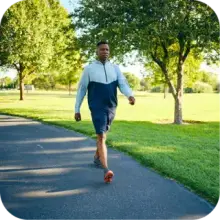 Daily walking routine habit badge